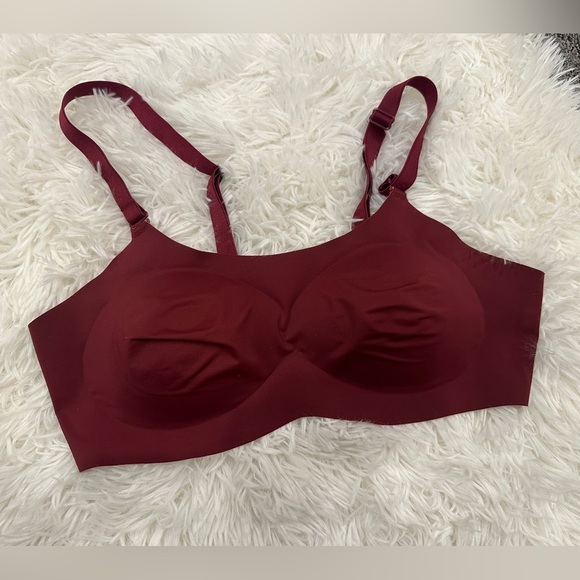 KNIX Evolution Reversible Wireless Bra Burgundy/Pink Size 2 - Picture 1 of 5